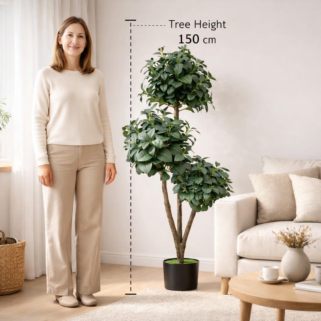 ხელოვნური დეკორატიული მცენარე ქოთნით (150 სმ) YD28259